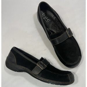 BOC Born Concept JAMI Slip on Black Suede Leather Loafer Shoes BC3645 Size 9.5